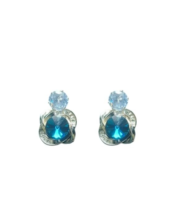 American Diamond Earrings,Crystal Stud Earrings, Gemstones With Silver-Toned Metal
