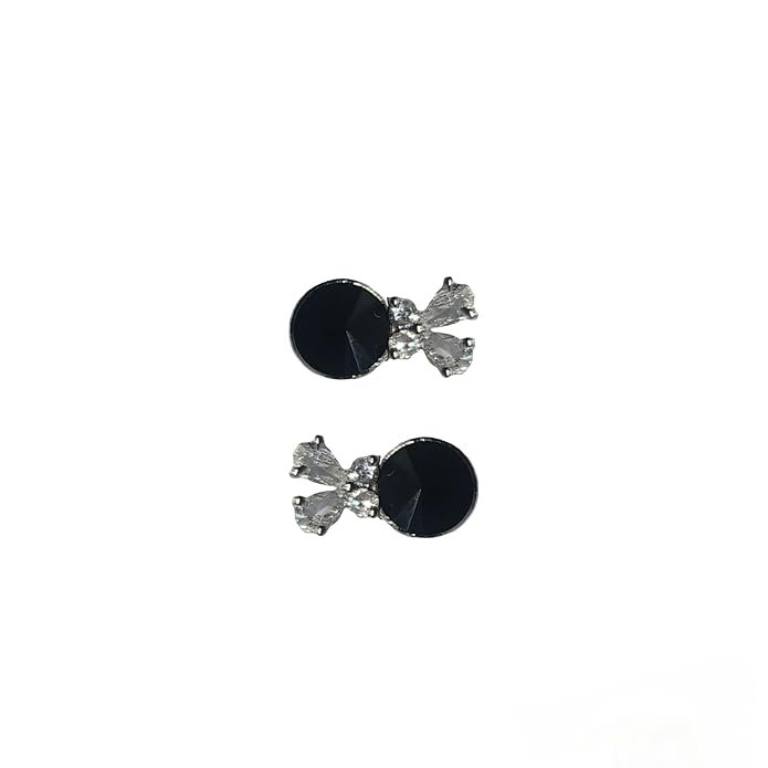 Crystal Stud Earrings With Stone, Small Fashion Jewellery for Girls, American Diamond Jewellery For Women's